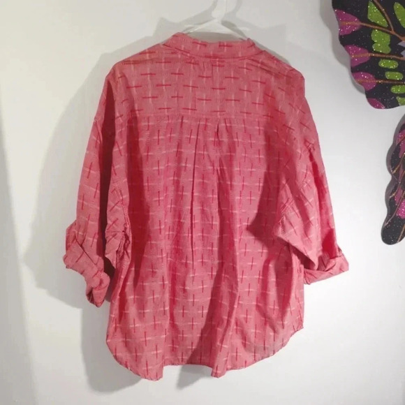 Vintage Gitano Button Down Shirt 100% Cotton Roll Tab Sleeve 24 44 Camp 24W - Picture 2 of 12